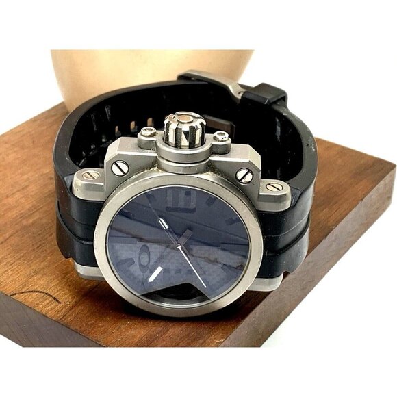 Oakley Gearbox Men's Watch Swiss Quartz Titanium Case Black Dial Rubber … - Picture 8 of 14